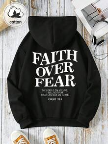 Sweatshirt Berkerudung Wanita, Pullover Lengan Panjang Bermotif, Atasan Kasual Musim Panas, Cocok untuk Kembali ke Sekolah, Wisuda, dan Guru - Hitam - View 4