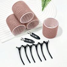 12pcs/Set Pengeriting Rambut Tanpa Panas Ukuran Besar dengan Klip, Alat Pengeriting Rambut Perekat Sendiri, Cocok untuk Rambut Panjang/Sedang/Pendek dan Poni, Pengeritingan Tanpa Panas, Alat Penata Rambut - MultiWarna - View 10