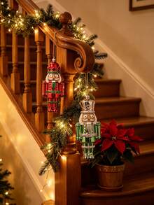 1pc Nutcracker Ornament DIY Christmas Indoor Window And Christmas Tree Hanging Decoration Suitable For Christmas Decor And Daily Display Creating Holiday Atmosphere European Style Holiday Fireplace Decoration Christmas Tree Party Tabletop Display Gift - Nutcracker - View 12