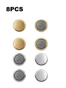 4/8PCS Fashion Flat Snap Buttons - Detachable Buttons, Suitable For Shirts, Collars, Pants, Cuffs, Scarves, Headscarves - Decorative Accessories, Button Set, Sewing Supplies And Accessories, Clothing Buttons - A - View 14