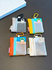 Super Useful Mini Coin Purse With Phone Lanyard, Multi-Functional Card Holder, Keychain, Earphone Pouch, Portable Small Square Bag,Makeup Organizer,Room Décor - Multicolor - View 6