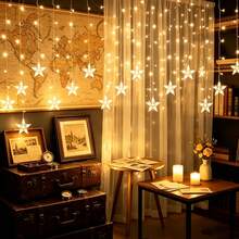 1pc LED USB Star Window Decorative Lights, Adjustable Hanging String Lights, Home Decor Lights, Suitable For Christmas Theme Events, New Year Countdown, Birthday Party, Indoor Theme Party, Indoor Decoration, Christmas, Wedding - Star - View 6