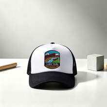 1pc Unisex Cloud Pattern Fun Sponge Mesh Trucker Hat Baseball Cap , Suitable For Daily Use, Travel, Hiking, Mountain Climbing, Beach Vacations - Multi-color - View 2