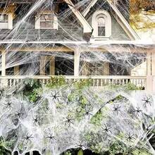 1pc Halloween Simulation Mini Spider & Cobweb, Random Style, Halloween Party Decor, Haunted House Prop, Desktop Ornament, Bar Scene Layout, Cosplay Dress Up Accessory, Festival Atmosphere Decoration For Home Yard Window Display - Multicolor - View 8