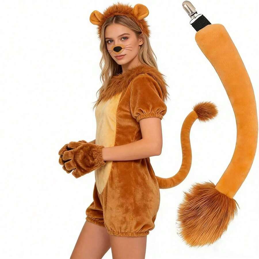 A Set Of Adorable Lion Costumes, Suitable For Various Festival Parties, Performances And Halloween Events - Multicolor - View 1