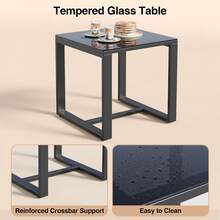 Outdoor Table & Chair Sets - Black - View 5