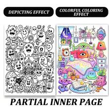Halloween Theme Quirky Style - Outline + Coloring 2-In-1, Fun Alien Trinkets Tracing And Coloring, One-Pen Two-Way Play, Christmas New Year White Elephant Gift - HCYPSZ214-4 - View 5