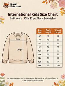 Tween Boy 1pc Cactus Print Crew Neck Sweatshirt, Warm Pullover Sweatshirt For School, Autumn/Winter - Navy Blue - View 5