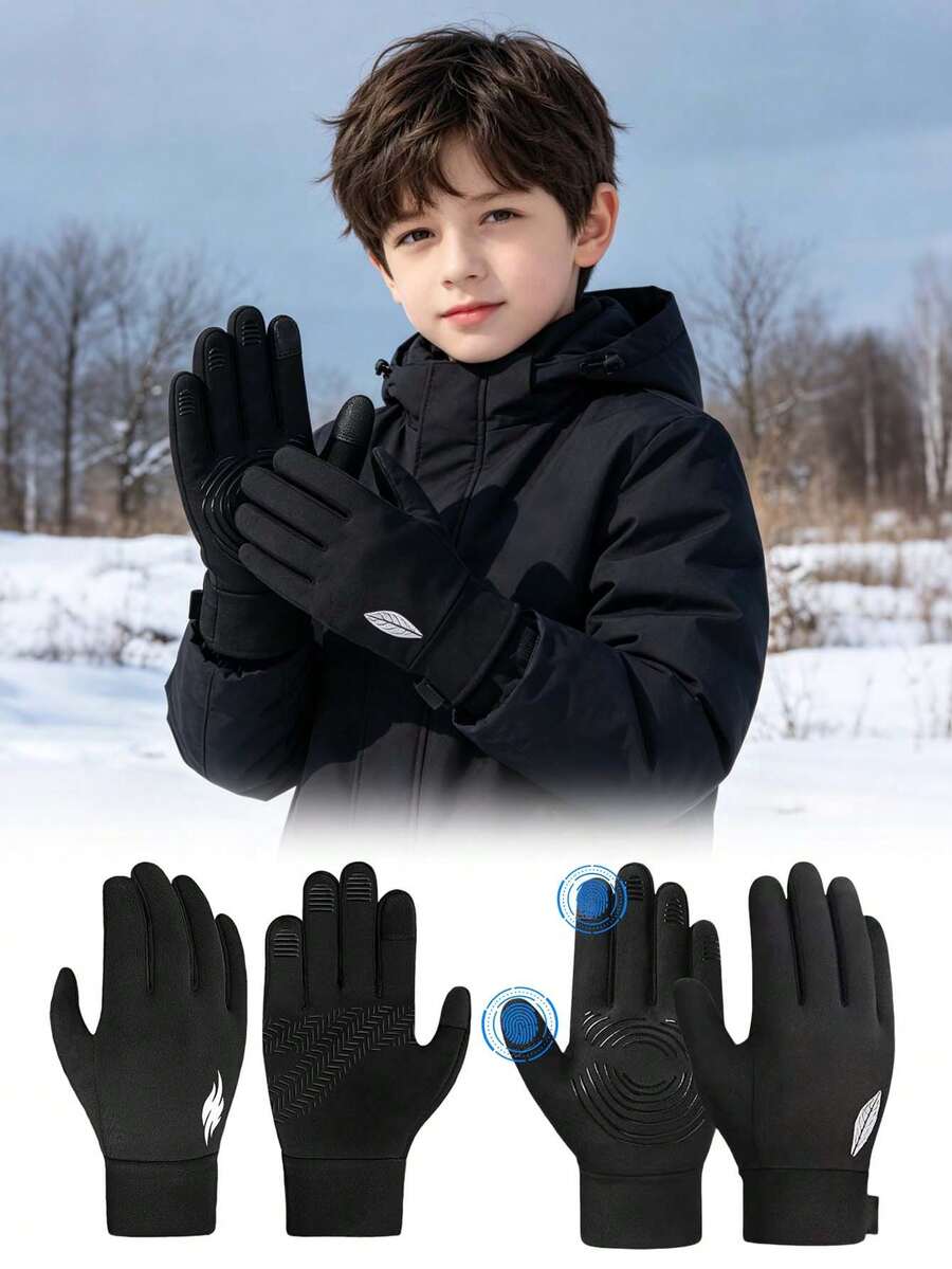1 Pair Kids Full Finger Gloves, Multi-Function Gloves, Cycling Gloves ...