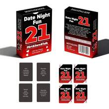 Date Night Fun 21 Couple Card Game, Flirt Dare & Talk Interactive Game, Great For Christmas, Game Party, Perfect Gift For Partners, Romantic Table Game For Date Night - Multicolor - View 5
