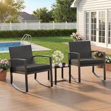 Outdoor Table & Chair Sets - Black - View 4