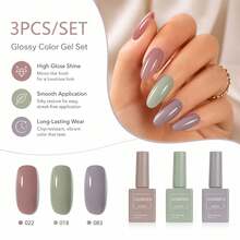 3pcs 15ml Gel Nail Polish Set, Matching Color Bottles, Glossy 3 Color Gel For Women, DIY Nail Art & Home Manicure, Spring Summer Fall Winter Nails, All-Season Nail Color Collection For Daily Use, At-Home Manicure And Nail Styling - Multicolor - View 41