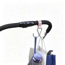 Baby Stroller Hooks Double Hooks Stroller Accessories Solid Color Stroller Accessories Bicycle - Multicolor - View 4
