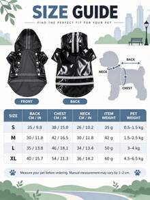 1pc Lightweight Waterproof Pet Raincoat With Reflective Strip And Leash Hole Hooded Dog Rain Poncho, Portable Foldable Rain Jacket For Medium And Small Dogs Daily Outdoor Use In Rainy Weather - Multicolor - View 13