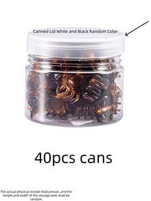 40pcs Amber Mini Hair Clips With Storage Jar, Strong Grip, Suitable For Buns And Bangs, Multi-Functional Hair Accessories - Multicolor - View 7