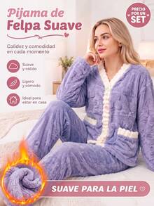 Women Pajama Sets - Purple - View 3