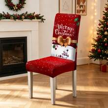 1/2/4/6pcs Christmas Themed Chair Covers, Dining Chair Seat Protector, Removable And Washable - Multicolor - View 6