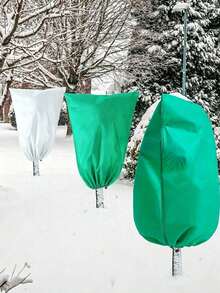 Winter Tree, Shrub And Flower Protection Cover, Drawstring Garden Winter Cover, Multi-Size Green Plant Warmth Sleeve, Suitable For Outdoor Garden Use, Ideal Choice For Plant Winter Protection, Snow And Frost Resistant, Simple Style, Adapts To Harsh Weather, Perfectly Meets The Needs Of Gardening Enthusiasts, Homeowners And Landscape Design Lovers, Made Of Durable And Breathable Fabric, Suitable For Seasonal Plant Care And Protection - Multi-color - View 7