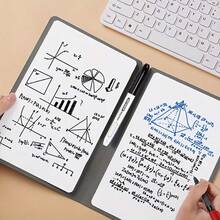 A5 Reusable Whiteboard Notebook, PU Leather Cover, Portable Weekly Planner, Math Formulas & Illustrations, Erasable, Includes Pen And Eraser, Suitable For Office And School, Halloween, Thanksgiving, Christmas Student Notebook - Multicolor - View 3