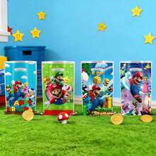 Hasbro 10 أكياس هدايا حفلة عيد ميلاد بموضوع سوبر ماريو، حقائب يد كرتونية لطيفة لحفلات الأطفال - متعدد الألوان - مشاهدة 1