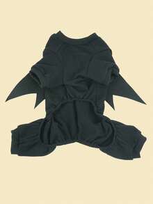 1pc Pet Halloween Glow-In-The-Dark Bat Costume Dog Four-Legged Outfit Funny Pet Nightwear Dog Clothes - Black - View 4