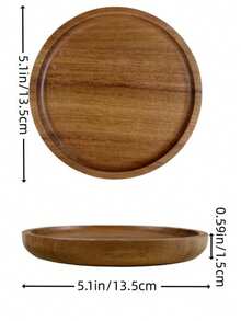 1pc Wooden Cheese Board, Round Divided Wooden Tray, Dish Platter, Table Fruit Bowl, Charcuterie Board, Cold Cut Meat Platter, Dessert Plate, Coffee Tray, Kitchen Fruit Bowl, Christmas Dish Server, Decorative Solid Wood Divided Tray, Bathroom Tray, Bathroom Accessory, Serving Platter, Multi-Functional Cheese Plate, Home Decor, Suitable For Kitchen, Bathroom, Living Room, Bedroom, Vanity, Party And Holiday Gathering - View 10