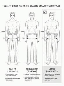 Officeau Men's White Wide Leg Suit Pants, Tuxedos For Wedding/Evening Wear, Gift For Father/Husband - Khaki - View 3