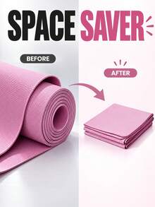 Foldable Yoga Mat Non-Slip Fitness Mat Home Quiet Exercise Mat For Women And Beginners For Home Outdoor Stretching Yoga Pilates Plank Gymnastics Workout Exercise For Dance Training Home Gym Weight Loss Travel Essential Accessories Workout Equipment - Multicolor - View 4