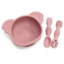 3pcs Silicone Tableware Set, Includes 1 Koala Bowl And 2 Spoons, For Baby Daily Feeding And Self Feeding Training, Nice Gift Option - Multicolor - View 18