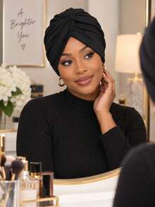 Twist Knot Stretch Turban Set, Soft Jersey Knit Head Wrap For Daily Hijab Inner & Chemo Wear, Birthday Holiday Gift Pack For Women - Multicolor - View 7