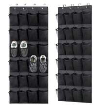 2Pcs MultiPocket 24 Pockets Oxford Mesh Over Door Shoe Organizer Sturdy Hanging Closet Storage Space Saving Shoe Rack Holder For Apartment Dorm Room Organization Holiday Season Gift Black - Multicolor - View 13