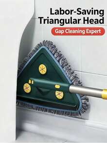 1pc Large Triangle Multi-Function Wall Cleaning Mop, Dust Mop, Telescopic Dust Mop, Back To School Essential, Floor Tile Glass Car Window Cleaning Mop, Telescopic Dry & Wet Dual-Use Ceiling Mop, High-Quality Dust Mop, Efficient Ceiling Dusting Brush - Cleaning Duster - View 6