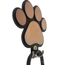 1Pc Dog Paw Wooden Leash Holder, Wall Mounted Pet Lead Hook, Decorative Hanging Hanger For Dog Collar, Leash, Keys, Hats, Coats, Entryway Mudroom Hallway Organizer, Rustic Farmhouse Wood Pet Supplies, Cute Gift For Dog Mom Dad, Home Decor - View 10