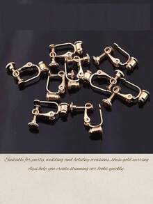 4/8Pcs Clip On Earring Converter Kit With Ear Pins & Soft Ear Pads, DIY Jewelry Accessory For Non-Pierced Ears. - Bullet Ear Clip - View 7