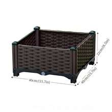 Raised Large Planter Box, Thickened Durable Plastic Material, Upgraded Reinforced Rods, Drainage Hole Planter, Multi-Functional Flower Box, Multi-Component Garden Bed, Ideal For Home Yard, Garden, Balcony - Standard Edition - View 6
