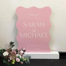 1pc Striped Personalized Name Customization, Photo Customization 2D Flat UV Printing, Indoor Doorway Welcome Sign, Party Decoration - Multicolor - View 3