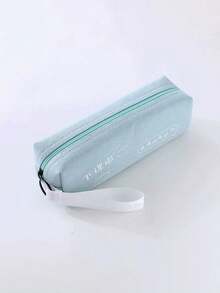 1pc Cute Ribbon Canvas Pencil Case, Large Capacity Pencil Pouch For Ages 3+, Kindergarten, Elementary Kids, Girls & School Supplies - Multicolor - View 12
