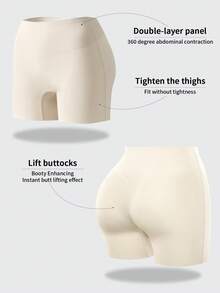 Women's Seamless Shaping Shorts Underwear, Tummy Control Body Shaping Shorts For Skirt Layering - Champagne - View 6
