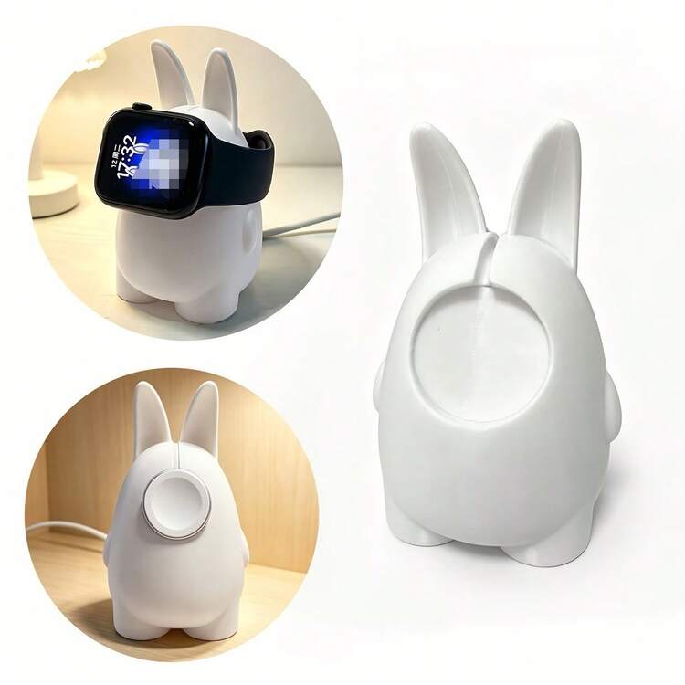 1個 3D兔子造型手錶支架，適用於 ，桌面收納整理架，旅行與大學宿舍必備，多場景居家裝飾，適用臥室、浴室、客廳，聖誕裝飾，送給女性的生日禮物 - 彩色 - 查看 4