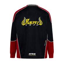 Adidas Originals RAC Men's Long Sleeve T-Shirt Fashionable Versatile Racing Style Comfortable Loose Knit Sports Pullover - Black - View 6