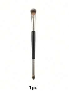 1pc Dual-Ended Multi-Function Makeup Brush, Suitable For Foundation, Concealer, Highlighter, Blush, Holiday Makeup Brush Set - Beige - View 5