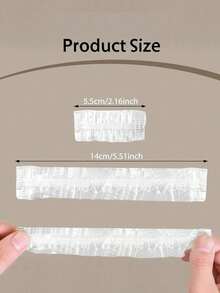 100/50/10/5pcs Disposable Waterproof Ear Covers, Plastic Ear Protector Caps For Shower, Hair Dye, Blow Drying, Bathing, Transparent One-Time Waterproof Ear Covers - A - View 6