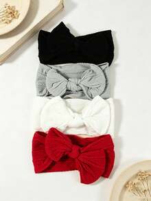 3pcs Solid Color Knotted Decorative Hairbands Non-Slip Casual Hair Ties Suitable For Daily Use - Multicolor - View 5