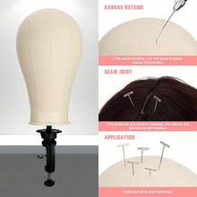 1pc Mannequin Head Wig Stand, Suitable For Wig Making And Display, Training Head Stand, Wig Model Head Holder - View 6