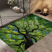 Large Tree & Sky Print Long Runner Rug, Indoor Home Decor, Kitchen Long Mat, Entryway Door Mat, Hallway Entrance Decor, Bedroom Bedside Rug, Living Room Rug, Laundry Room Mat, Bathroom Bath Mat, Suitable For Apartment, Dorm And Home Daily Decor - Multicolor - View 5