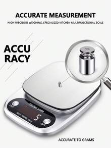 [Best Seller] Multi-Function Electronic Scale, 10kg Capacity, High-Definition LCD Digital Display, Food Scale, Handheld Coffee Scale, Suitable For Kitchen Baking, Cooking, Weight Loss And Nutrition Meals. (Battery Not Included) - Multicolor - View 2