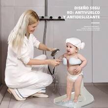 Soporte Ajustable para Baño de Bebé con Respaldo Ergonómico, Base Antideslizante y Diseño de Apoyo para Baño Infantil - Gris - Ver 9