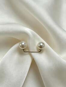 1pc/2pcs/3pcs Faux Pearl Brooch Pin, Chest Anti-Glare Pin Buckle, Pants Length Adjuster, Jeans Hem Fixing Clip, Suitable For Clothing, Tie Adjustment And Anti-Slip, Perfect For Apparel And Holiday Outfits - 3pcs - View 15