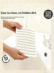 10-Cavity Vanilla Pod Silicone Mold Non-Stick Baking Pan For Mousse Cake Pastry Dessert Candy Jelly Pudding Chocolate DIY - White - View 7