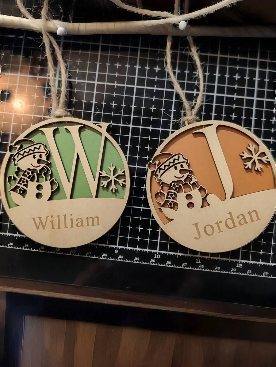 Personalized Christmas Decorations | Customized Name Wooden Ornaments | Pet Paw Print Christmas Decorations | Family Christmas Tree Decor Gifts